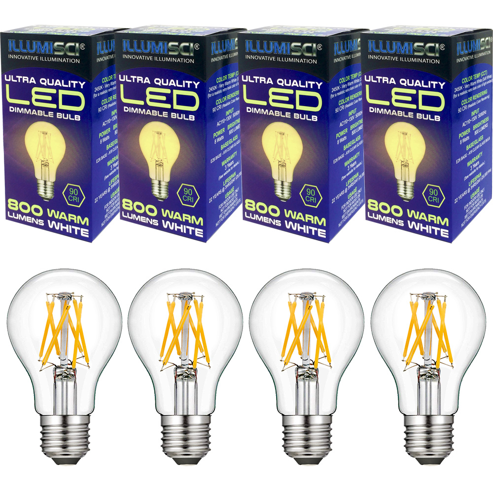 2 - A19-E26 LED Filament Bulb