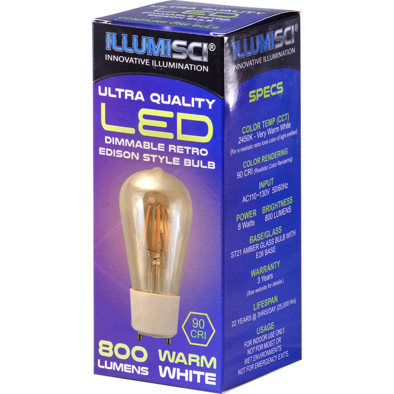 ST21 Edison LED Filament Bulbs ST21 GU24 · IllumiSci