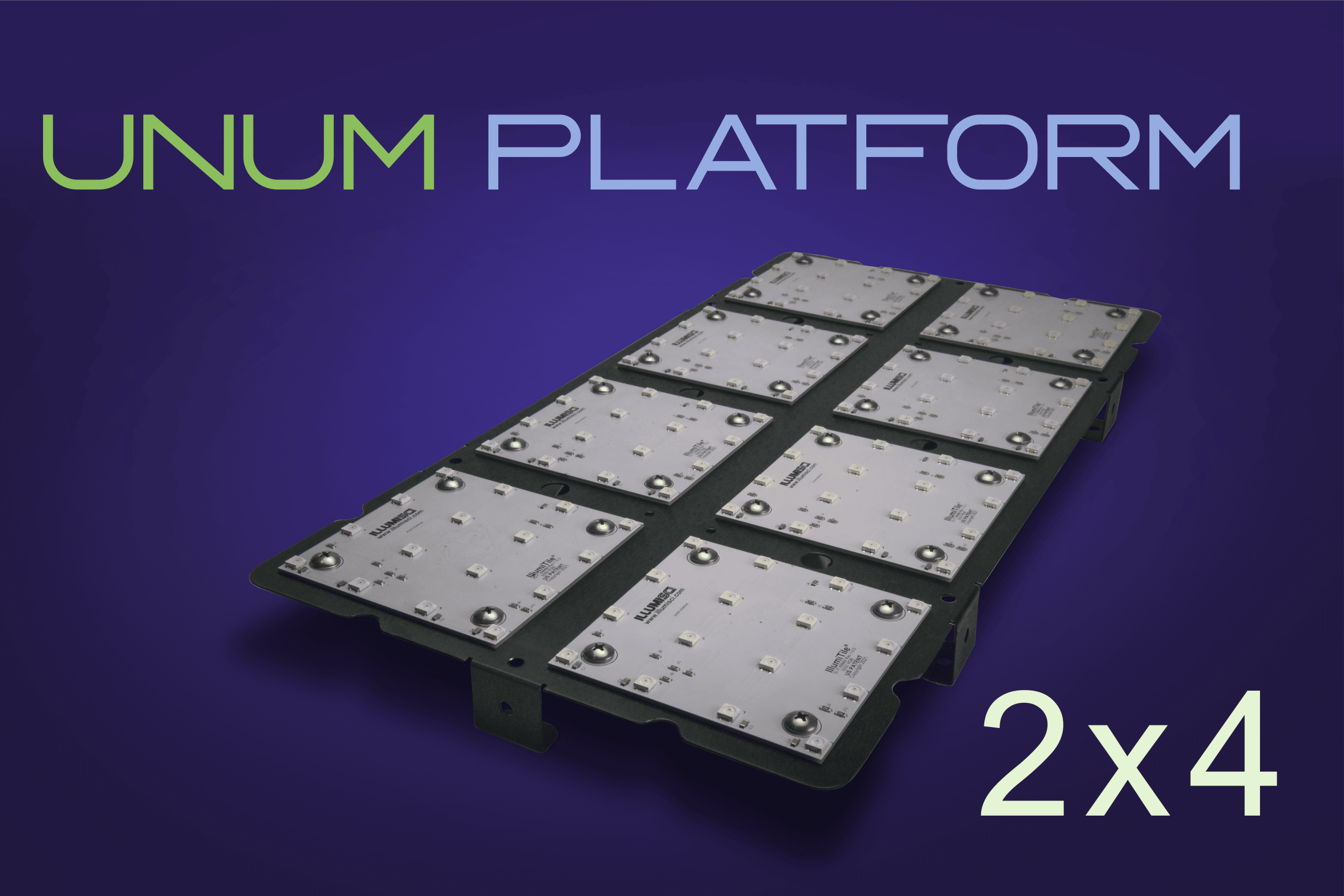 UNUM Platform 2x4 LED Module Sheet with IllumiTiles UNUM Platform 2x4 LED Module Sheet with IllumiTiles