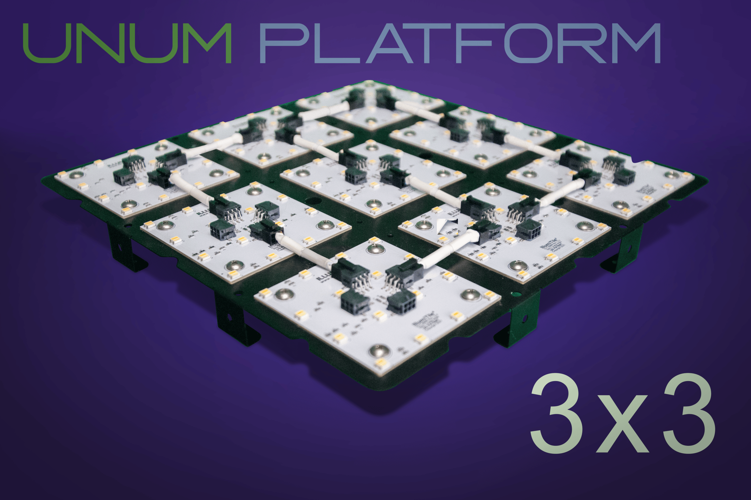 UNUM Platform 3x3 LED Module Sheet with IllumiTiles UNUM Platform 3x3 LED Module Sheet with IllumiTiles