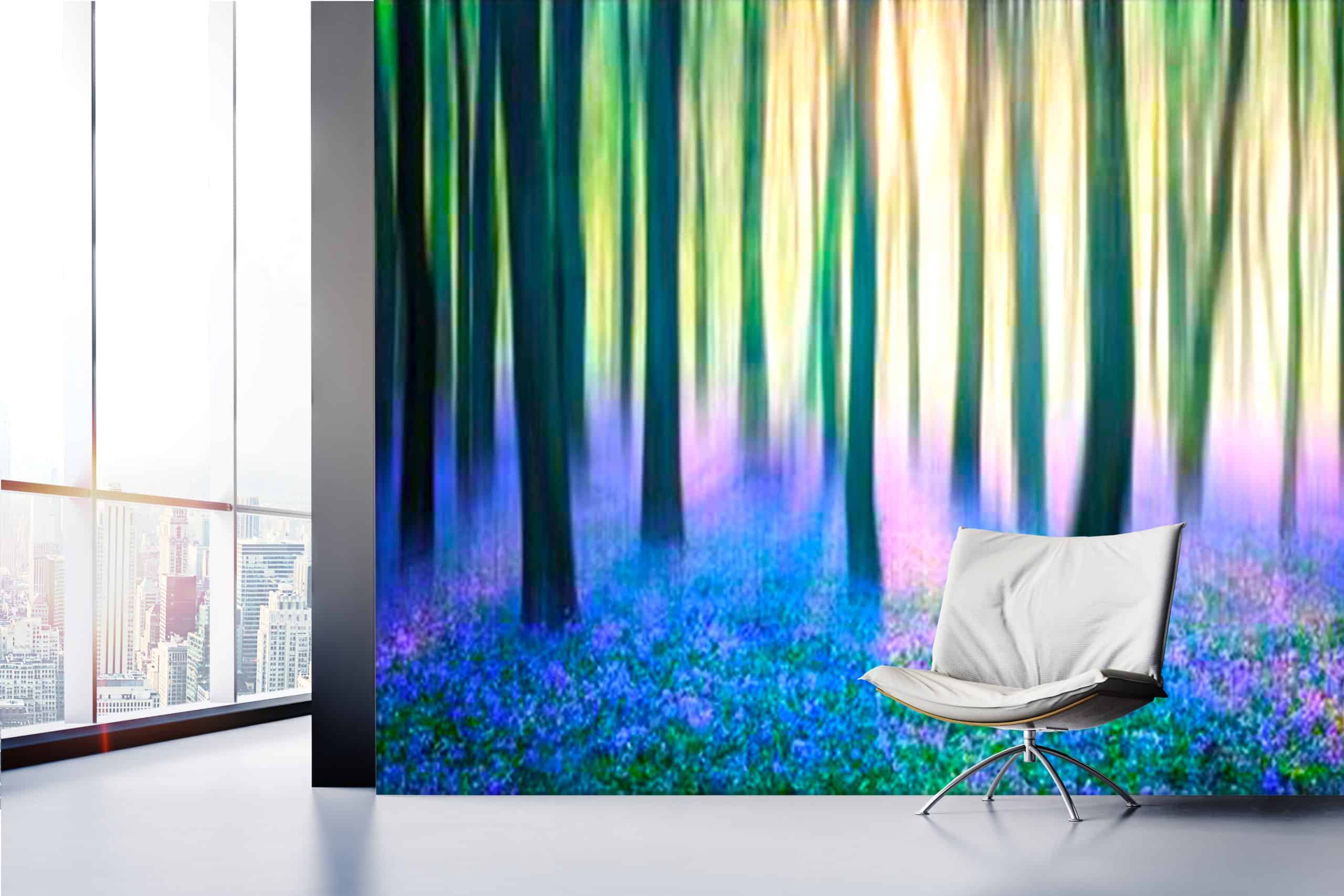 IllumiTile on UNUM Platforms on Wall with Illuminated Artwork IllumiTile on UNUM Platforms on Wall with Illuminated Artwork