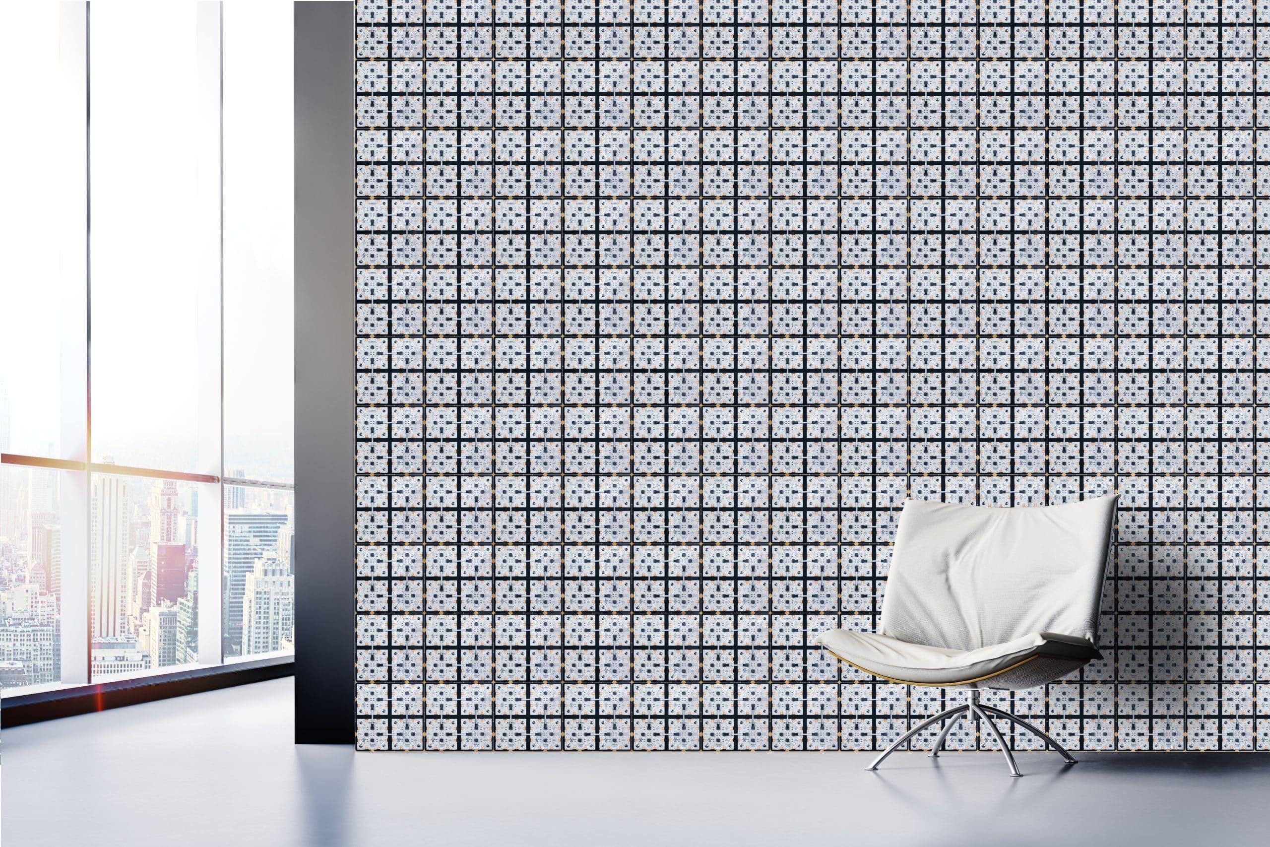 IllumiTile on UNUM Platforms on Wall IllumiTile on UNUM Platforms on Wall